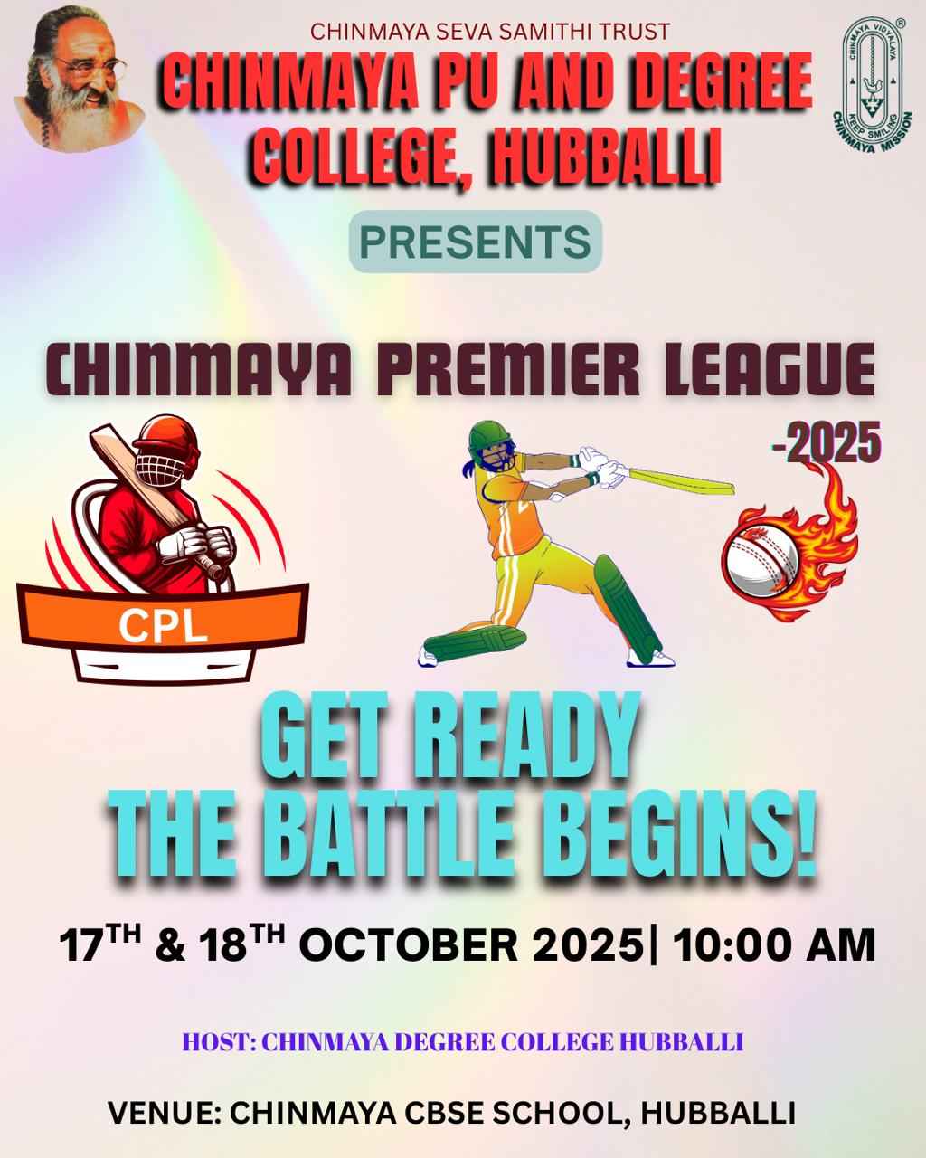 🏏 Chinmaya Premier League 2025
