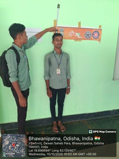 Height Measurement of Volunteers