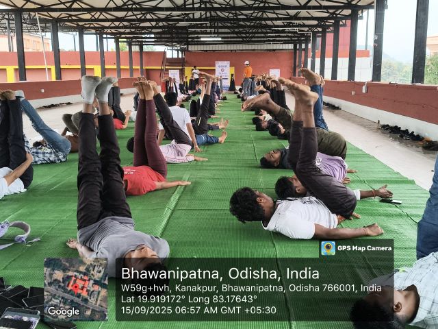 Yoga Session in District Level Youth Leadership Camp 2025