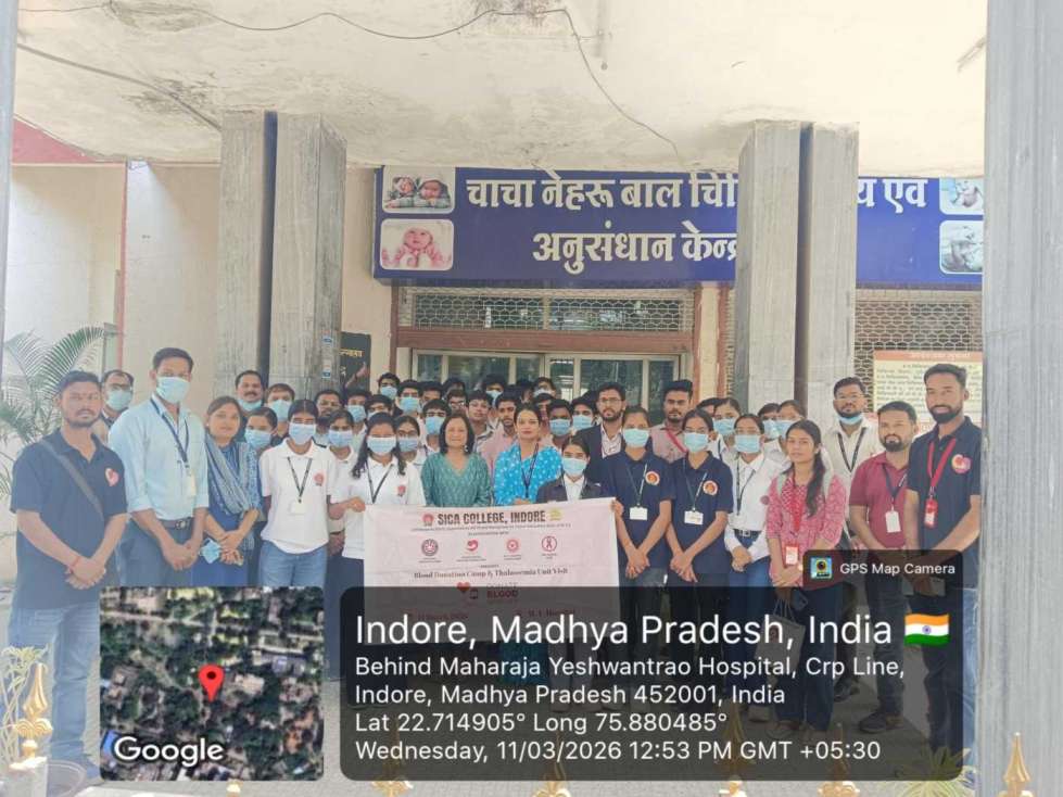 BLOOD DONATION CAMP AND VISIT TO UNIT OF THALASSEMIA