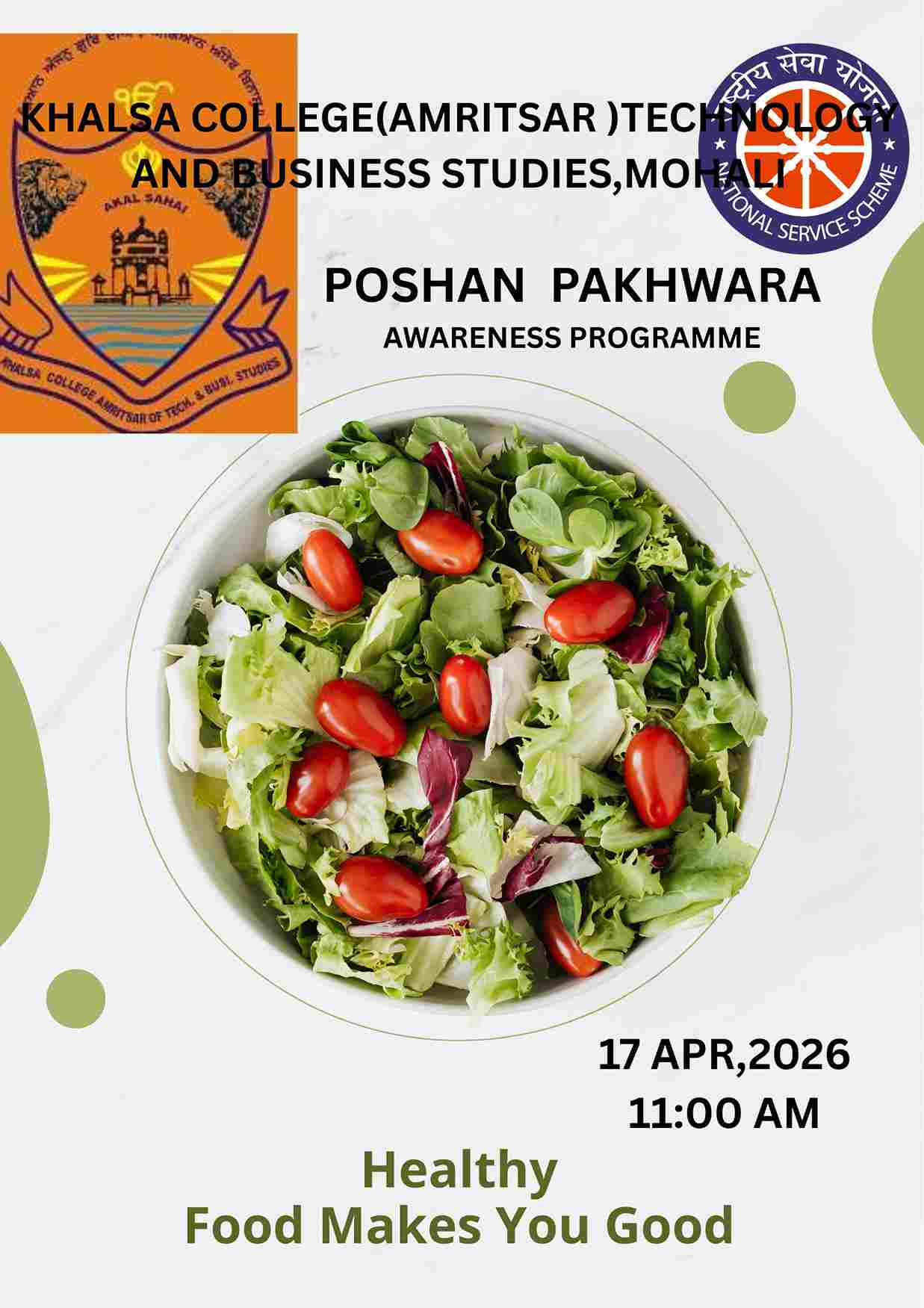 AN AWARENESS PROGRAMME ON POSHAN PAKHWARA