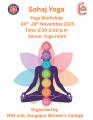 "SAHAJ YOGA" a yoga workshop