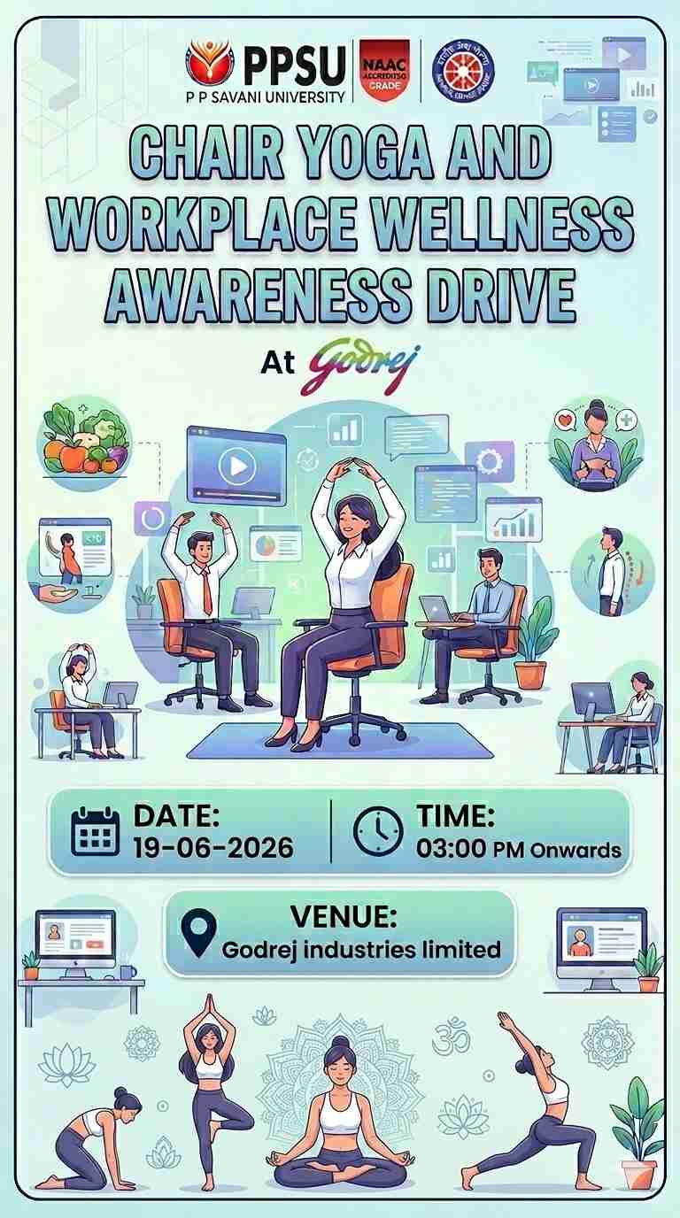Chair yoga and workplace wellness awareness session at godrej chamicals