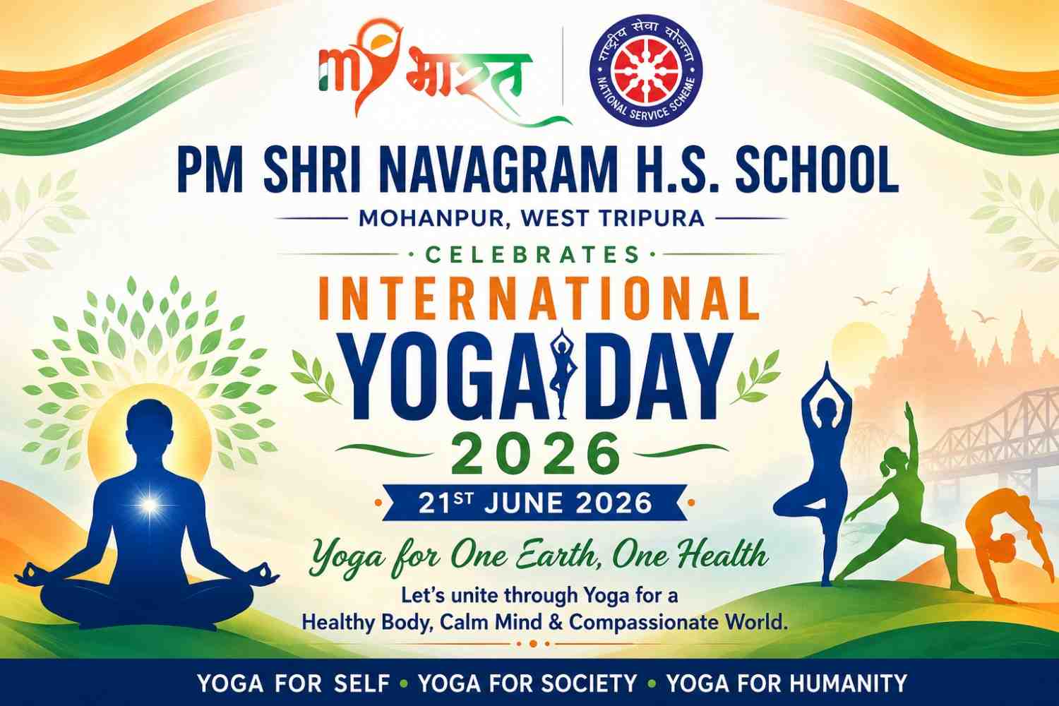 International Day of Yoga by NSS Unit of PM SHRI Navagram HS School
